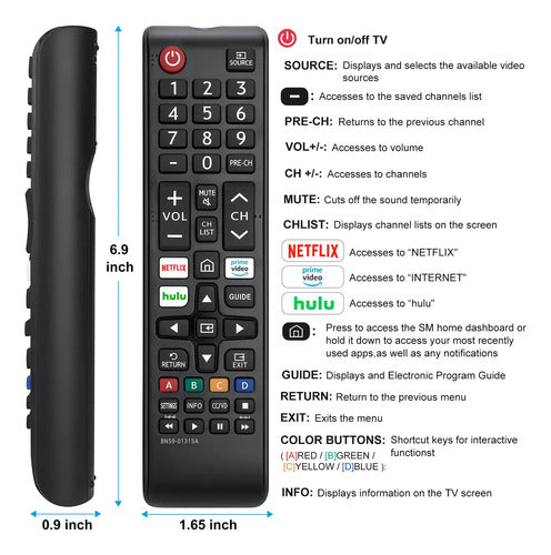 Control Remoto Universal Para Televisores Samsung.