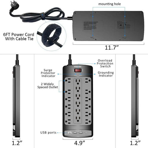 Regleta Inteligente 18 Tomas Y 4 Usb