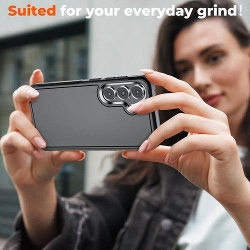Funda Resistente Para Samsung Galaxy S25 Plus & S24 Plus Negro