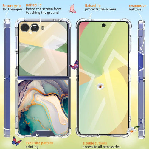 Funda Para Samsung Galaxy Z Flip 7 5g Alpine Lake Floreado