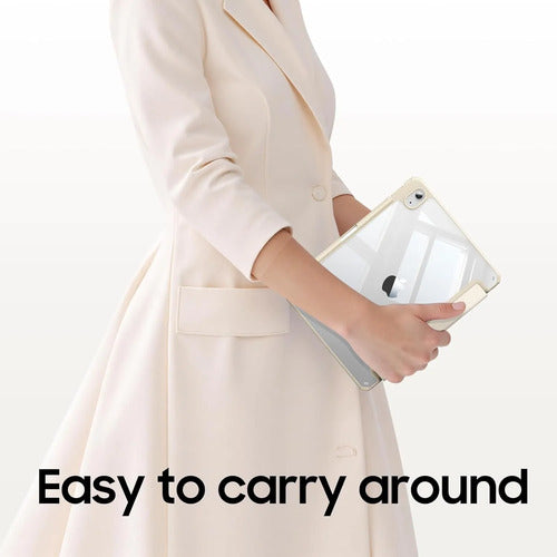 Funda Híbrida Delgada Para iPad Plateado