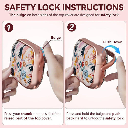 Funda Estuche Para AirPods Pro 2da Gen Con Bloqueo Rosa