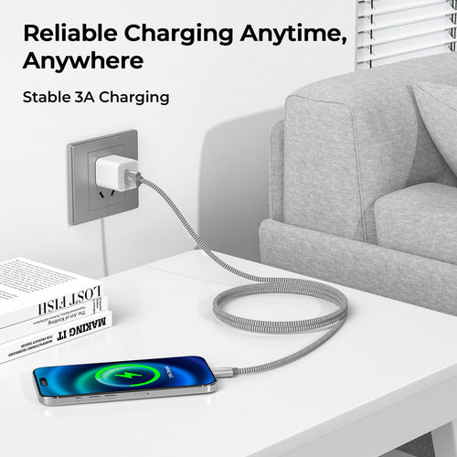 Cables Usb-c De Alta Velocidad Pack De 2 Plateado