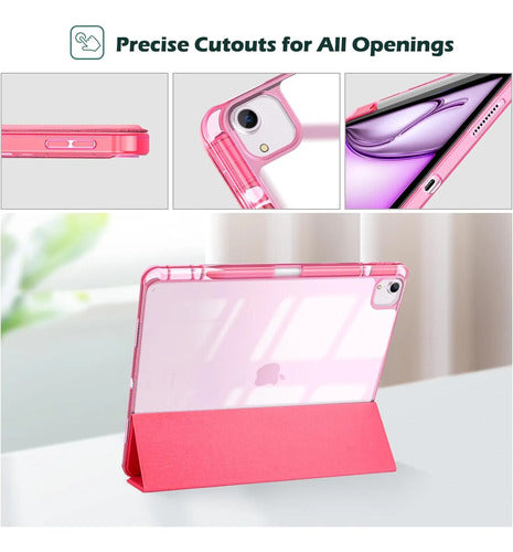 Funda Para iPad Air Con Soporte Para Lápiz Rosa
