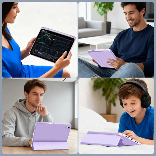 Funda Para iPad A16 / 11 Generacion Con Soporte Para Lápiz Lavanda