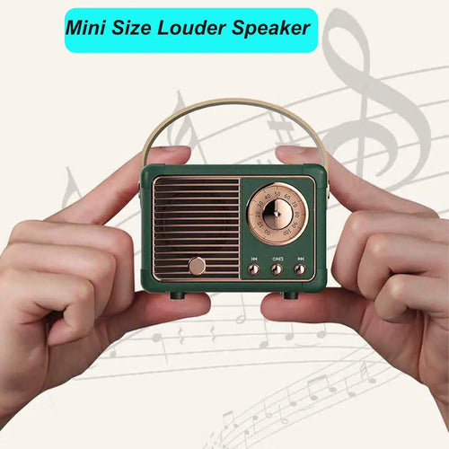 Dosmix Retro Bluetooth Speaker Mini Inalámbrico Verde Verde