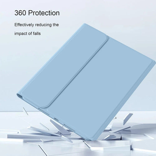 Funda Con Teclado Para iPad De 9.7 Pulgadas 2018/2017 6a/5a Azul Claro
