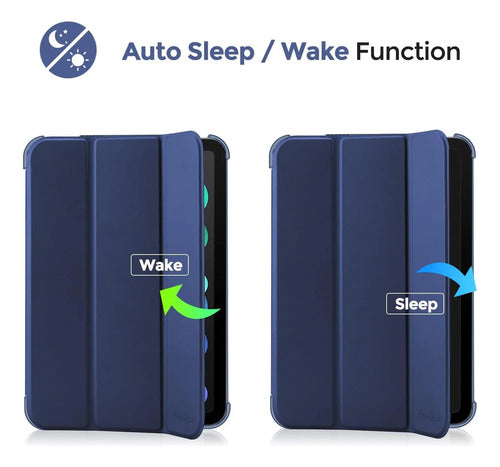 Fund Para iPad Mini 7 A17 Pro 2024/mini Azul Marino