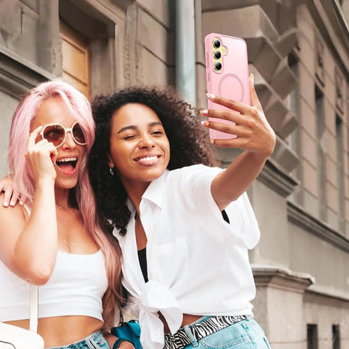 Funda Magnética Antigolpes Para Samsung Galaxy Rosa
