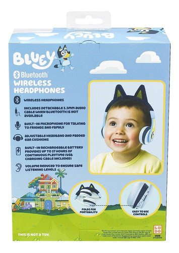 Auriculares Bluey Bluetooth Para Niños. Plegables Blue