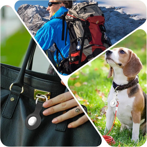 Llavero De Silicona Para Airtag Negro