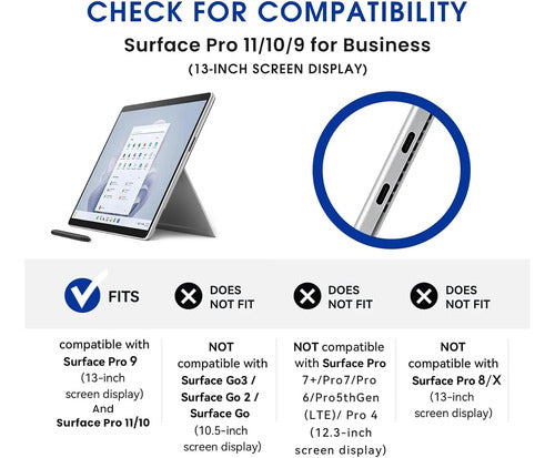 Funda Omnpak Para Microsoft Surface Pro Azul Claro