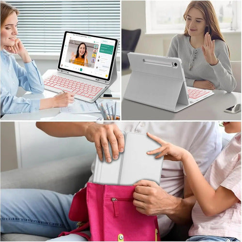 Funda Con Teclado Para Samsung Galaxy Tab S10 Fe/s9 Fe 5g... Gris