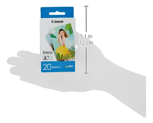 Papel Fotográfico Adhesivo 2x3 Pulgada Canon Zink Blanco