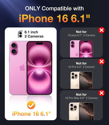 Funda Para iPhone 16 Protección Total Rosa
