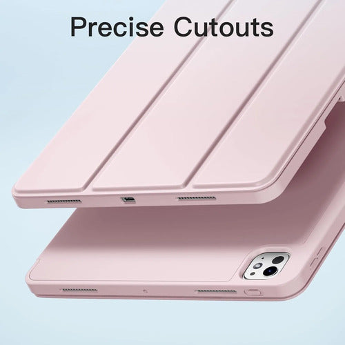 Funda Akkerds Para iPad Pro 13' Con Soporte Para Lápiz Rosa
