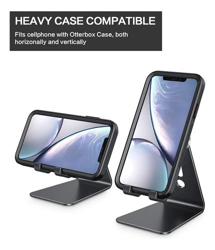 Soporte Omoton De Aluminio Para Celular O Tablet Plateado