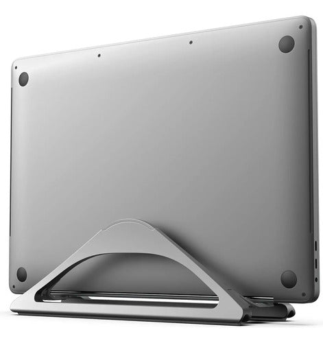 Soporte Vertical Ajustable Para Laptop Gris