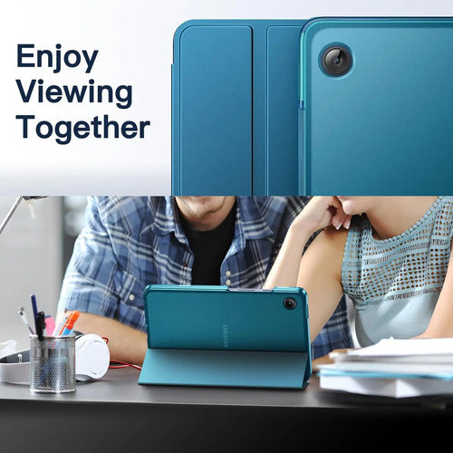 Funda Para Samsung Galaxy Tab A11 / Tab A9 Azul Petróleo