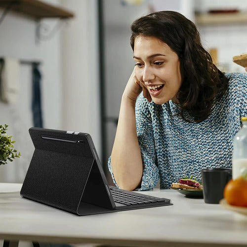 Funda Con Teclado Para Samsung Galaxy Tab S9/s10 Plus 12.4' Negro