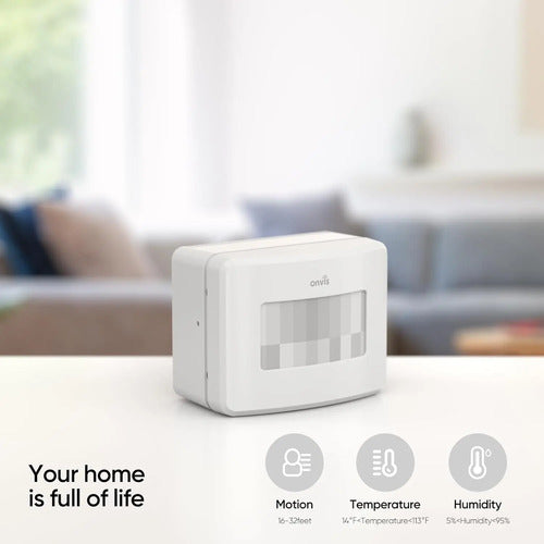 Sensor De Movimiento Inteligente Onvis, Termómetro, Etc Blanco