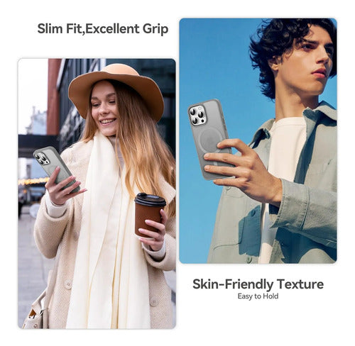 Funda Magnética Para iPhone 16 Pro Gris