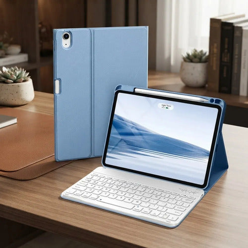 Funda Con Teclado Para iPad Air 11'' M3/m2, 2025 Celeste