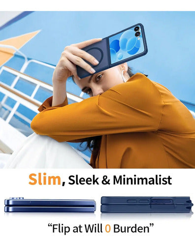 Funda Magnética Para Samsung Galaxy Z Flip 7 Azul