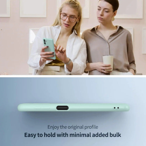 Funda Para Galaxy A13 5g, Silicona Líquida, Delgada, Suave Verde Claro