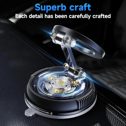 Soporte De Teléfono Para Auto Con Magsafe Y Rotación Carbon Fiber