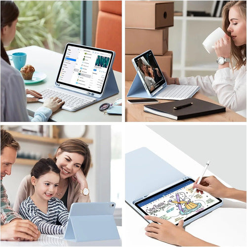 Funda Con Teclado iPad De 10a/11a Gen. 11/10.9 PuLG, A16 Azul