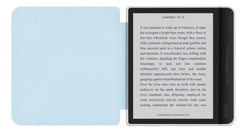 Funda Para Kobo Libra Color 7 Pulgadas Azul Claro