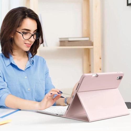 Funda Con Teclado Para iPad Air Gen 11 Rosa