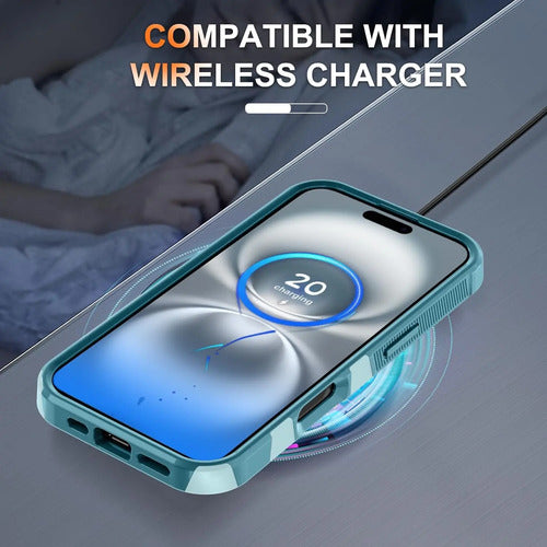 Funda Para iPhone 17 Con Protector De Pantalla Verde Oscuro