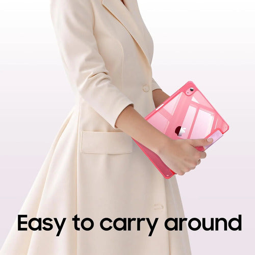 Funda Híbrida Delgada Para iPad Rosa