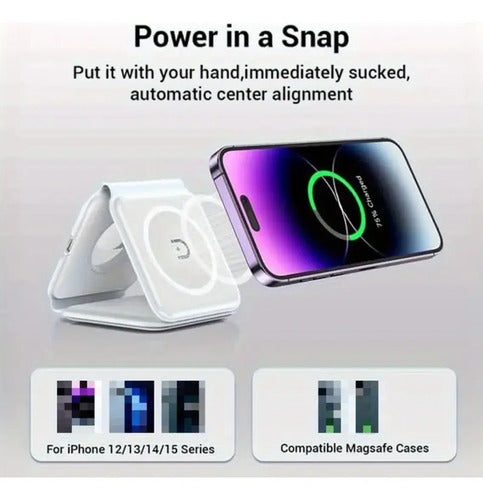 Estación De Carga 3 En 1 Compatible Con Apple Watch, Airpod