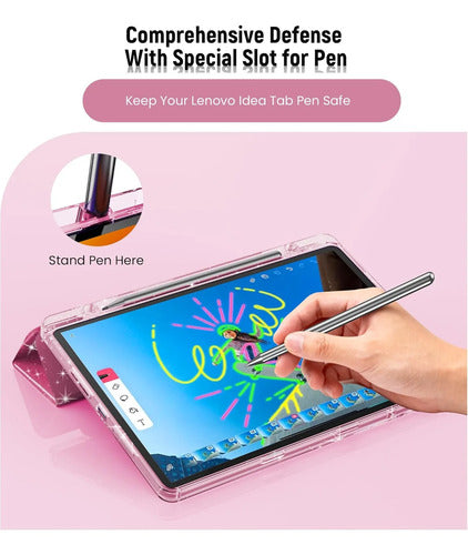 Funda Para Lenovo Idea Tab 11 Con Soporte Rosa