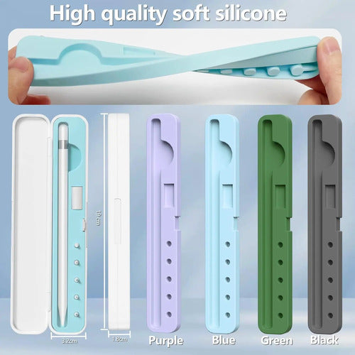 Inesore Estuche Para Apple Pencil Con 5 Puntas Lila