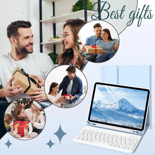 Funda Con Teclado Para iPad Air Gen 11 Azul