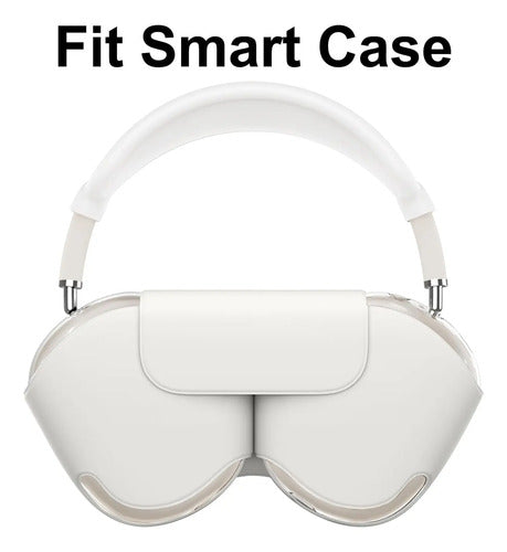 Funda De Silicona Para AirPods Max, Blanco Transparente Blanco