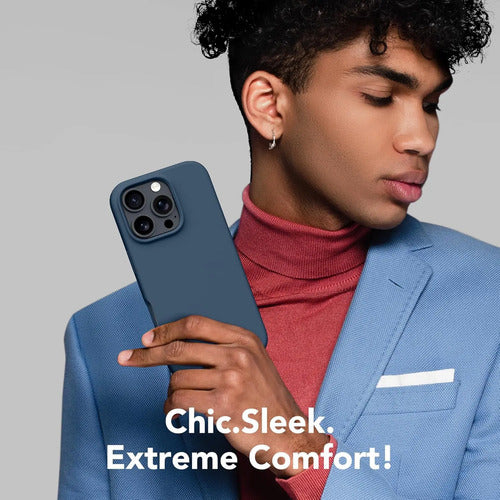 Funda Magnética Para iPhone 16 Pro Max Azul Marino