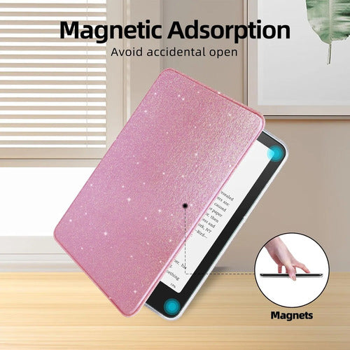 Funda Glitter Para Kindle Paperwhite & Kindle Colorsoft Rosa Chicle