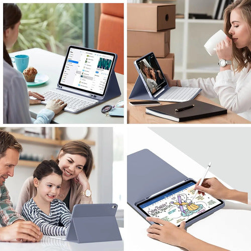 Funda Con Teclado iPad De 10a/11a Gen. 11/10.9 PuLG, A16 Violeta