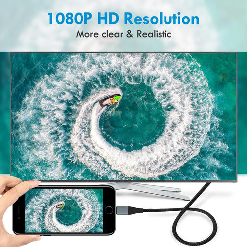 Adaptador Lightning A Hdmi De Alta Definición Para iPhone Color