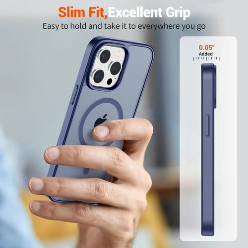 Funda Magnética Supfine Para iPhone 14 Pro Gris Lisa