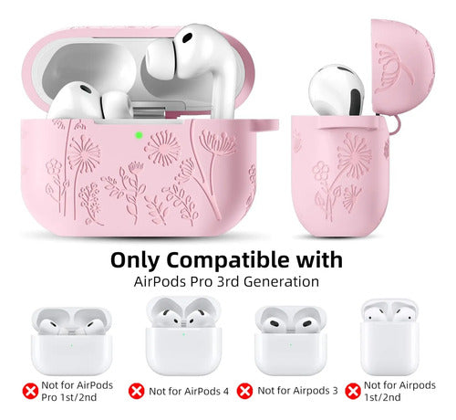 Funda Protectora De Silicona Para AirPods Pro 3 Rosa