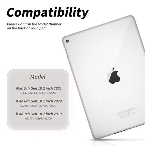 Funda Con Teclado Para iPad 9th/8th/7th Gen 10.2 Gris