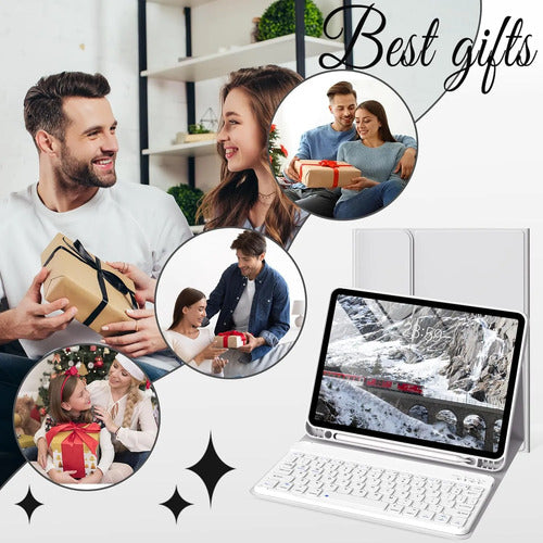 Funda Con Teclado Para iPad Air Gen 11 Gris