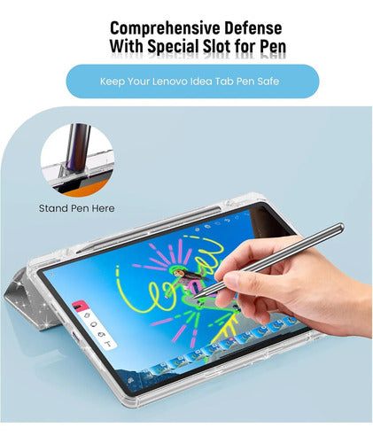 Funda Para Lenovo Idea Tab 11 Con Soporte Plateado