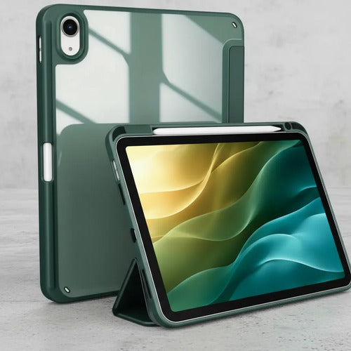 Funda Para iPad (a16) De 2022 Y 2025 11' Y 10.9' Verde Oscuro